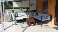 Terrassencouch aus pulverbeschichtetem Stahl